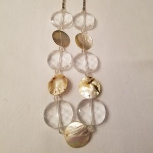 Long Lucite Shell Necklace